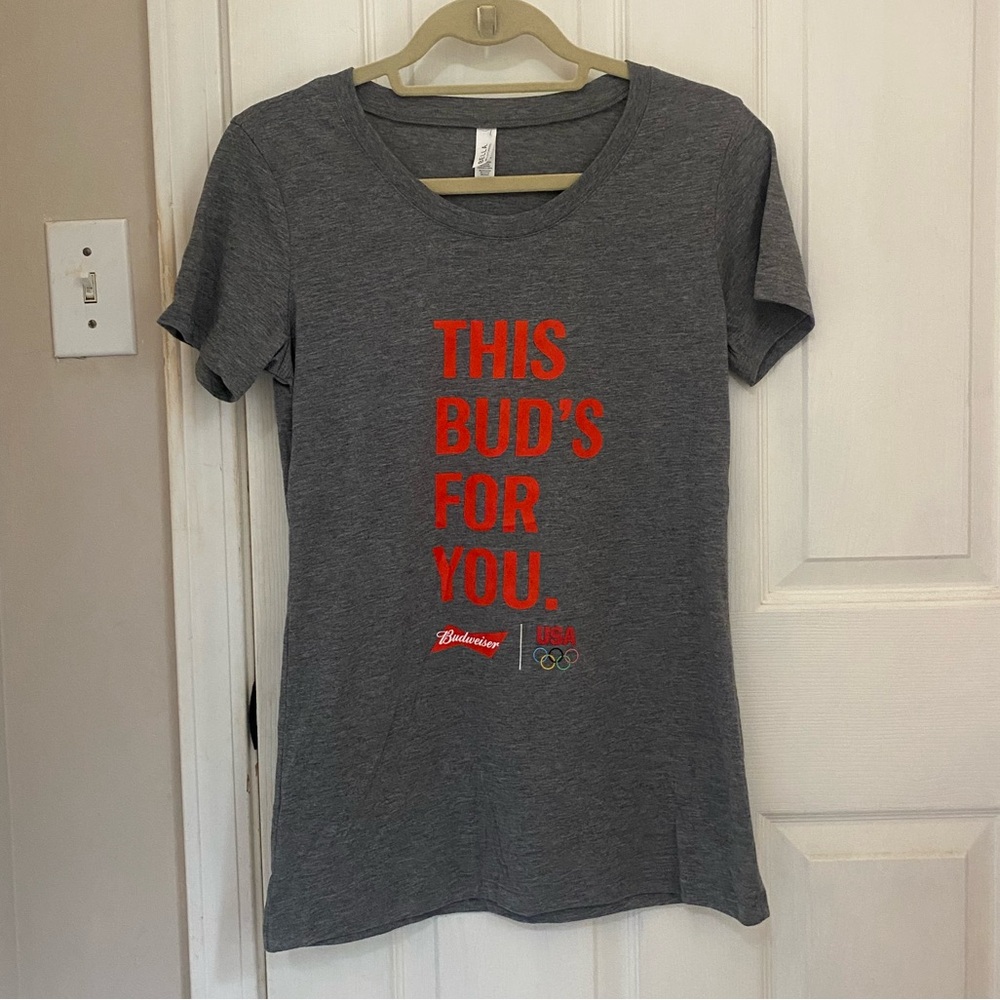 Bella Canvas Women’s Short Sleeve “This Buds For You” Grey Short Sleeve T-Shirt